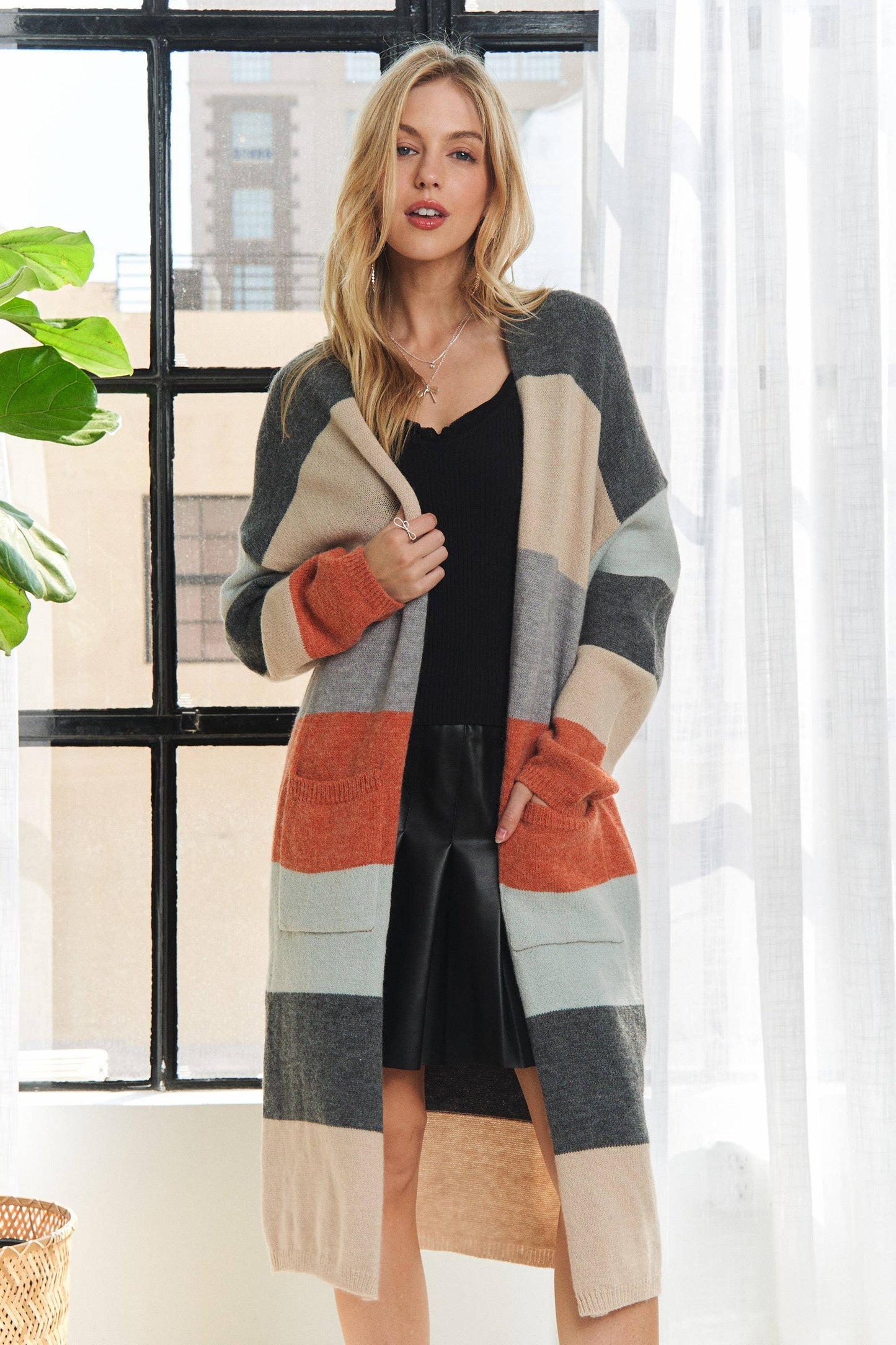 Fall Colorblock Cardigan