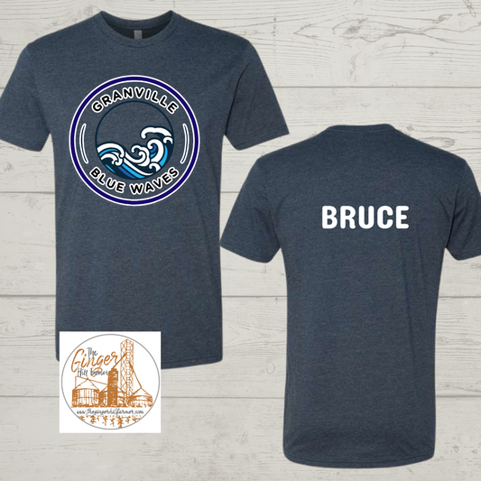 Granville Blue Waves Adult Tank, Short Sleeve, Long Sleeve Tee and Hoodie