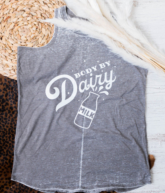 Body by Dairy Graphic Tank, Tee, Long Sleeve Tee or Sweatshirt | Small-3X