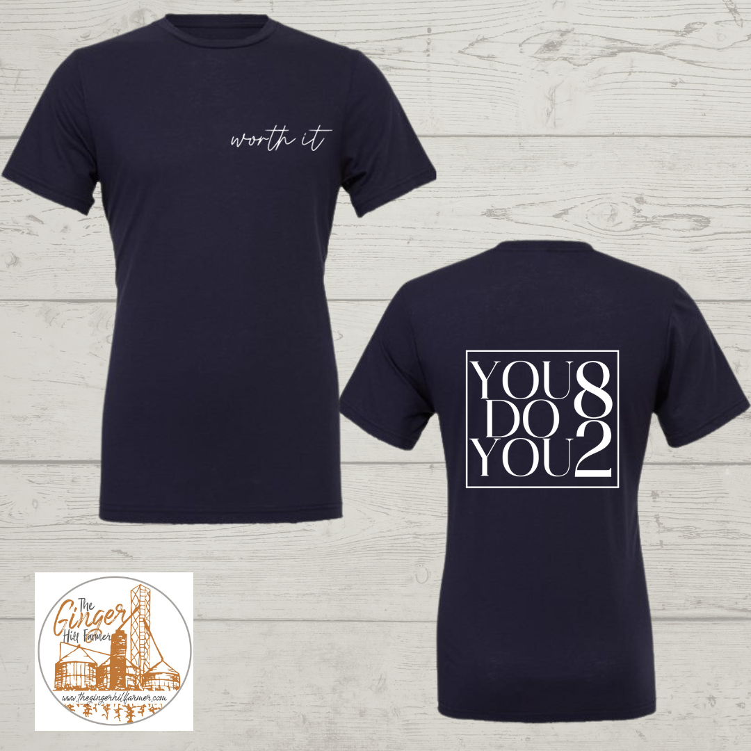 front and back view of graphic laying flat