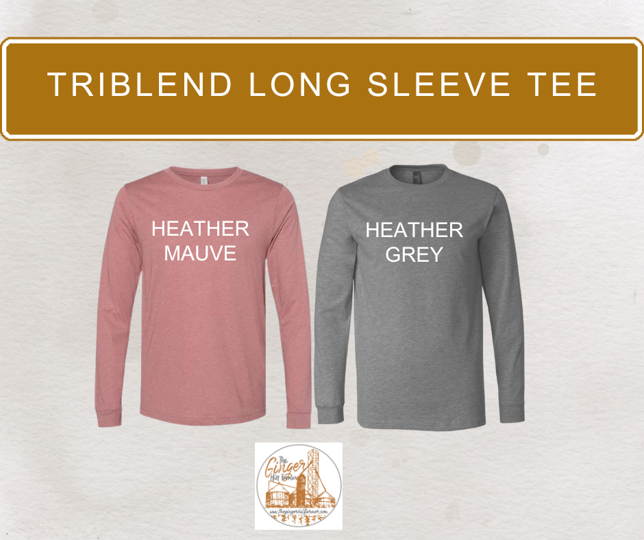 long sleeve triblend color assortment