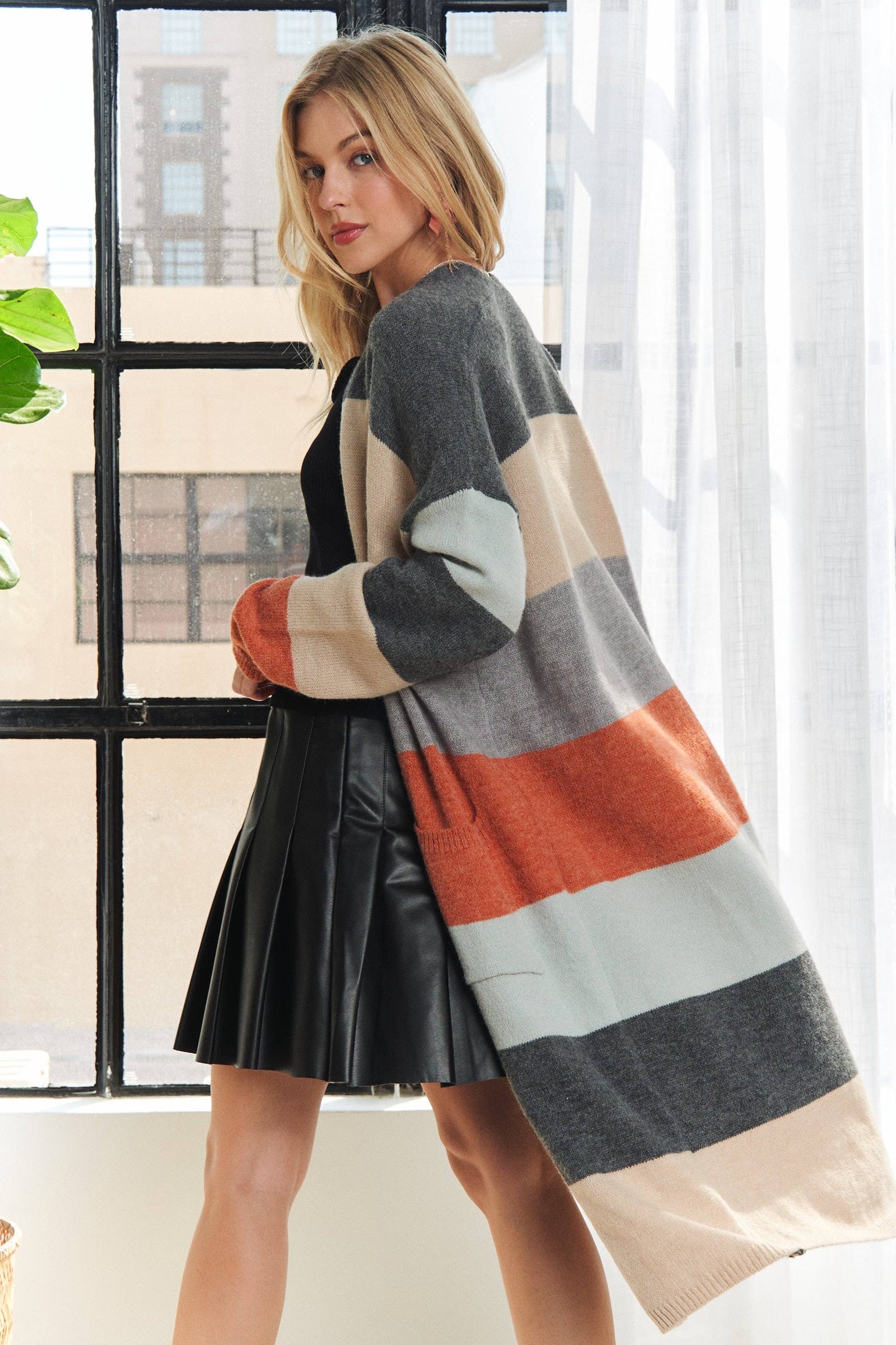 Fall Colorblock Cardigan
