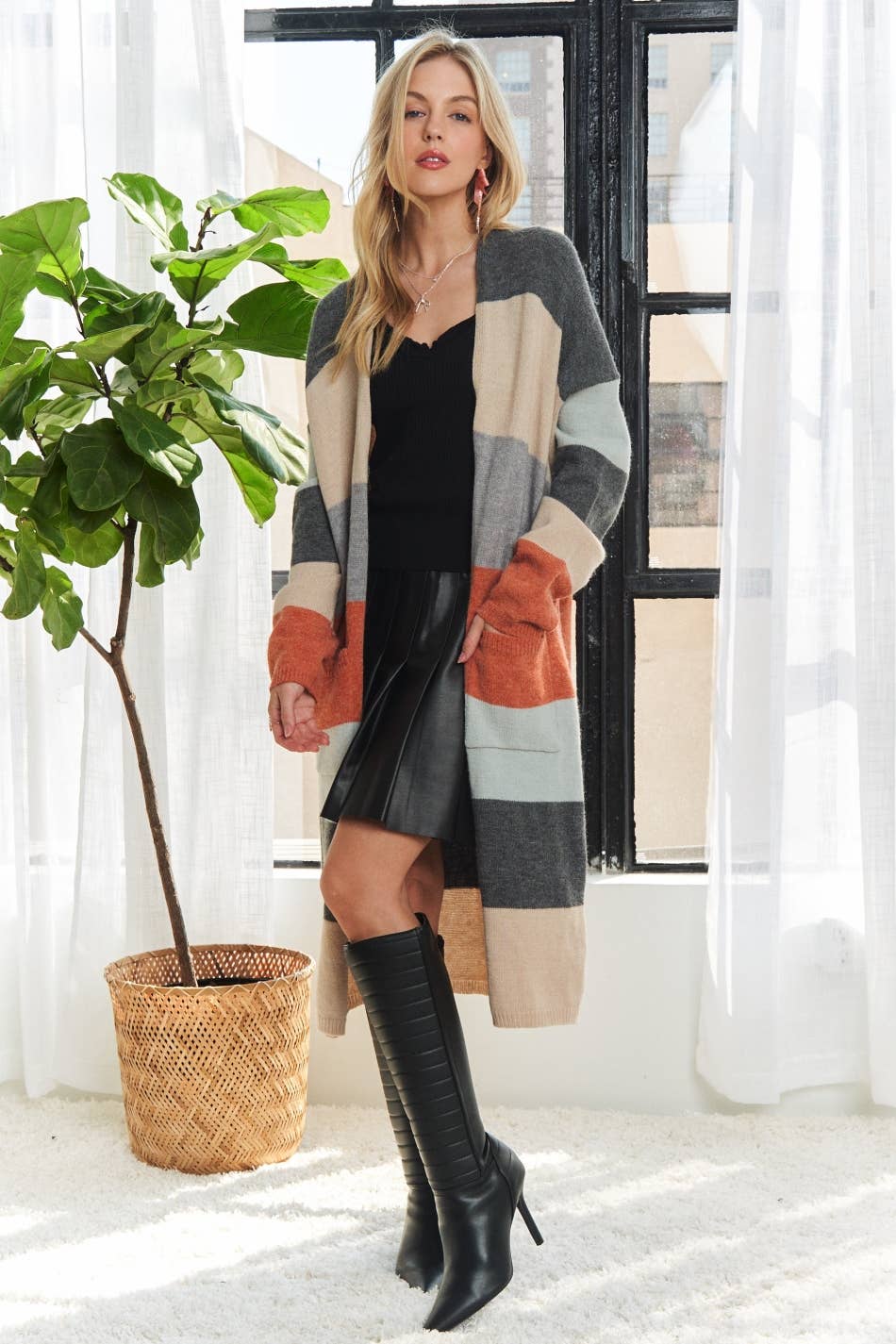 Fall Colorblock Cardigan