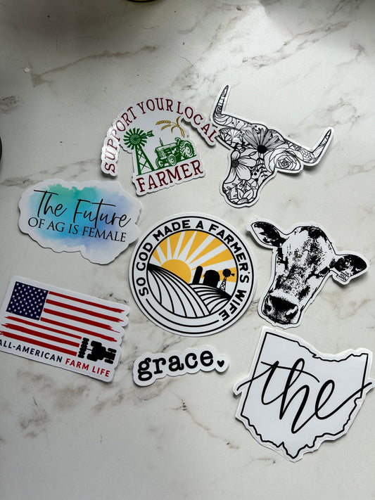 Farm Stickers by The Ginger Hill Farmer