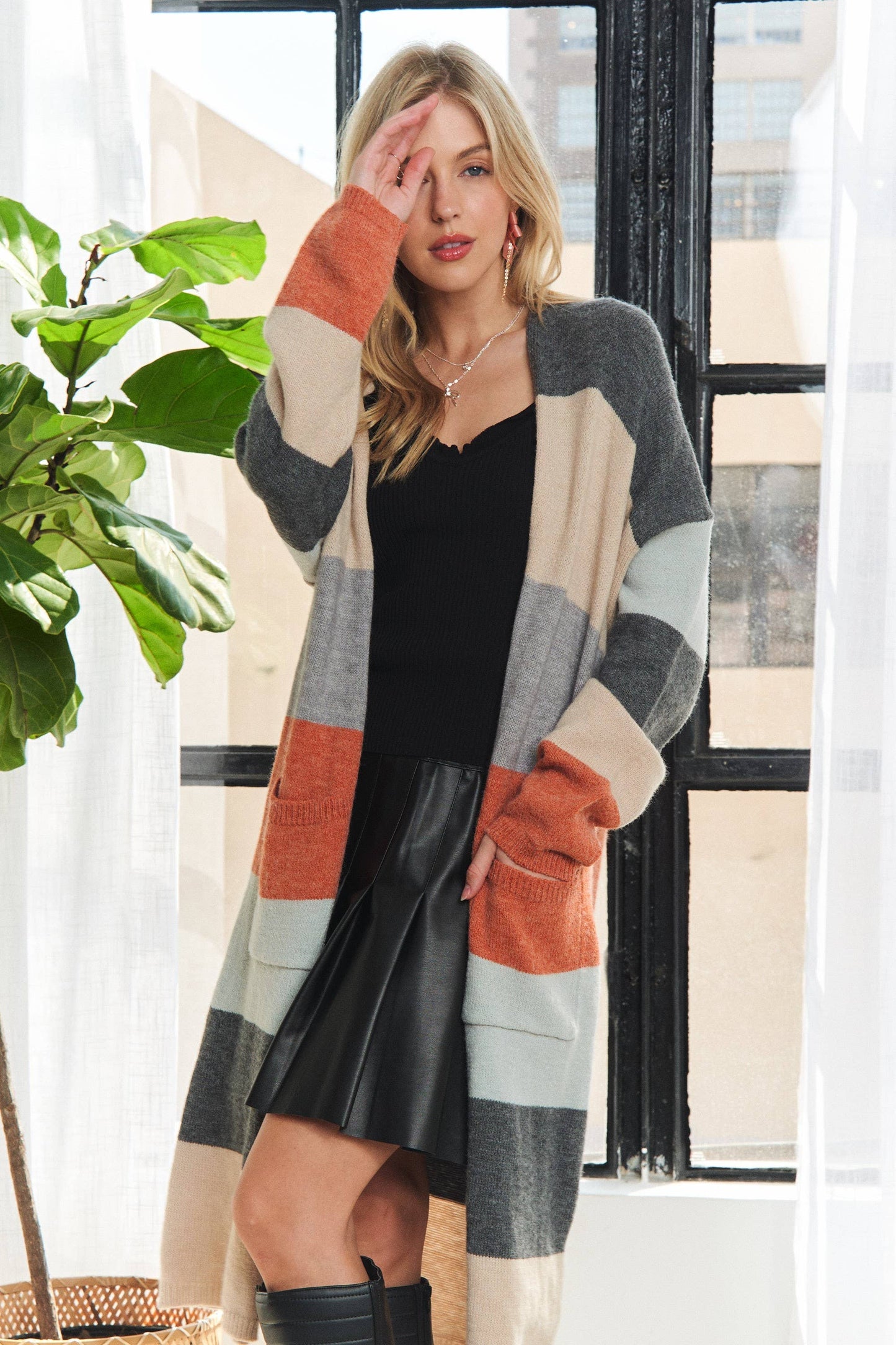 Fall Colorblock Cardigan