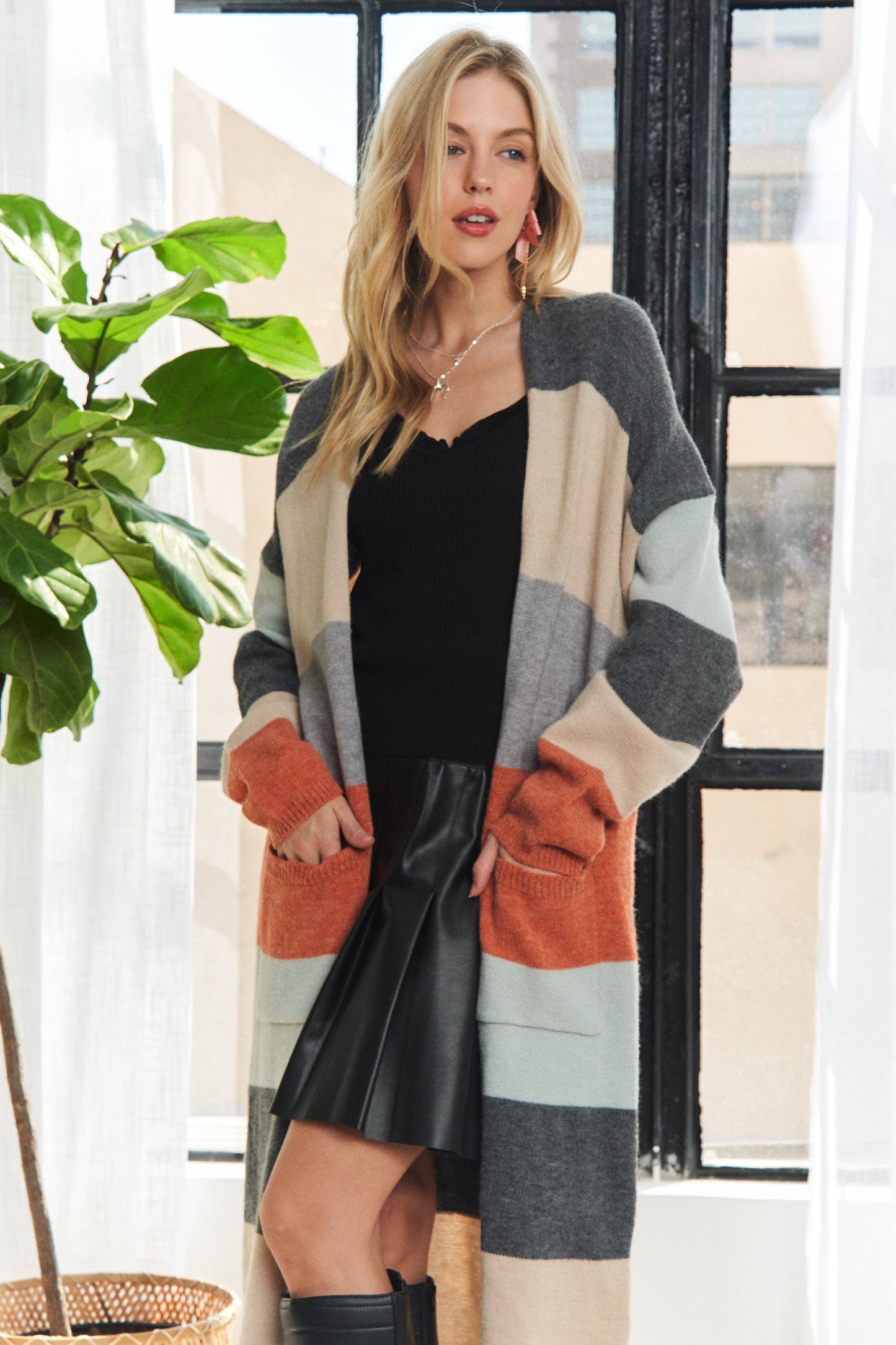 Fall Colorblock Cardigan