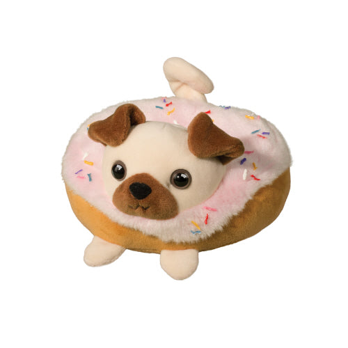pug in a donut
