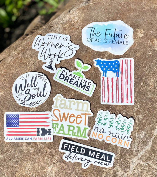 all stickers shot together