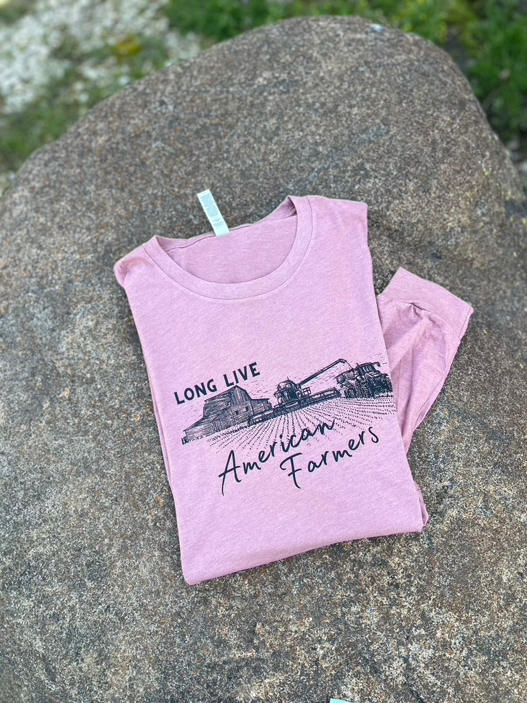 Long Live American Farmers Graphic Tee, Long Sleeve Tee or Sweatshirt | Small-3XL