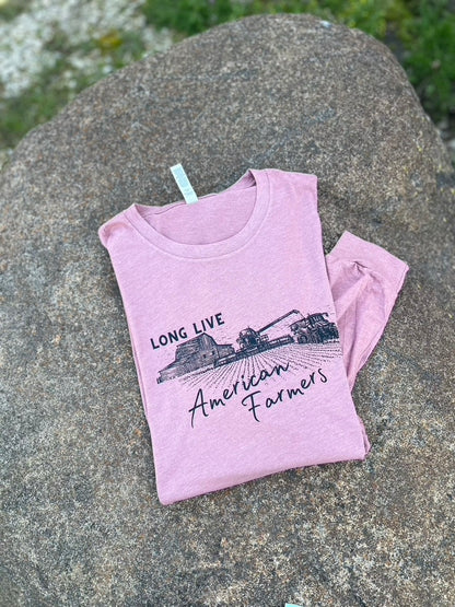 Long Live American Farmers Graphic Tee, Long Sleeve Tee or Sweatshirt | Small-3XL
