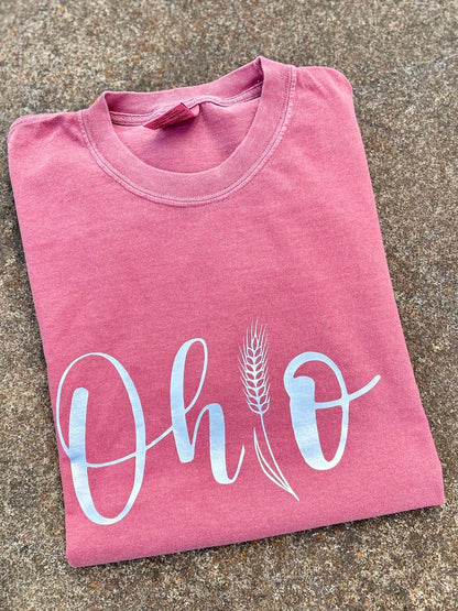 Ohio Wheat Long Sleeve Graphic Tee, Long Sleeve Tee or Sweatshirt | Small-3X