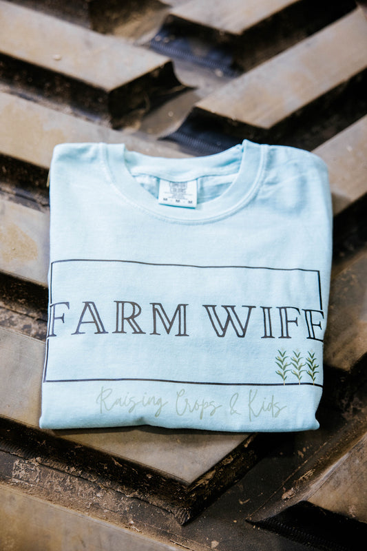 Farm Wife Raising Kids & Crops Graphic Tee, Long Sleeve Tee or Sweatshirt | Small-3X