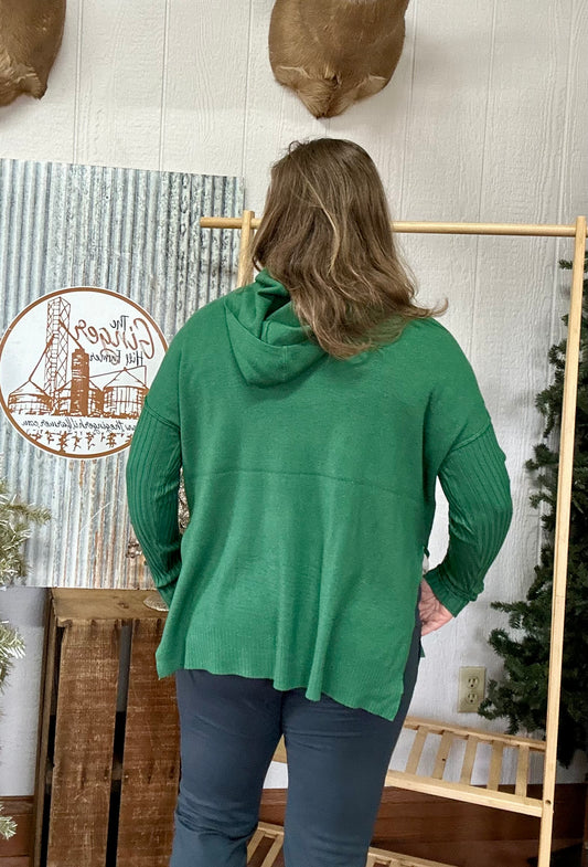Running Late Hoodie Green