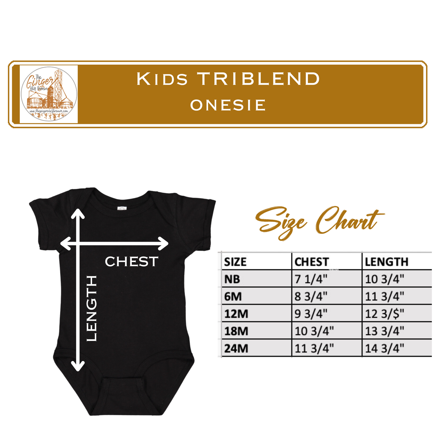 onesie size chart