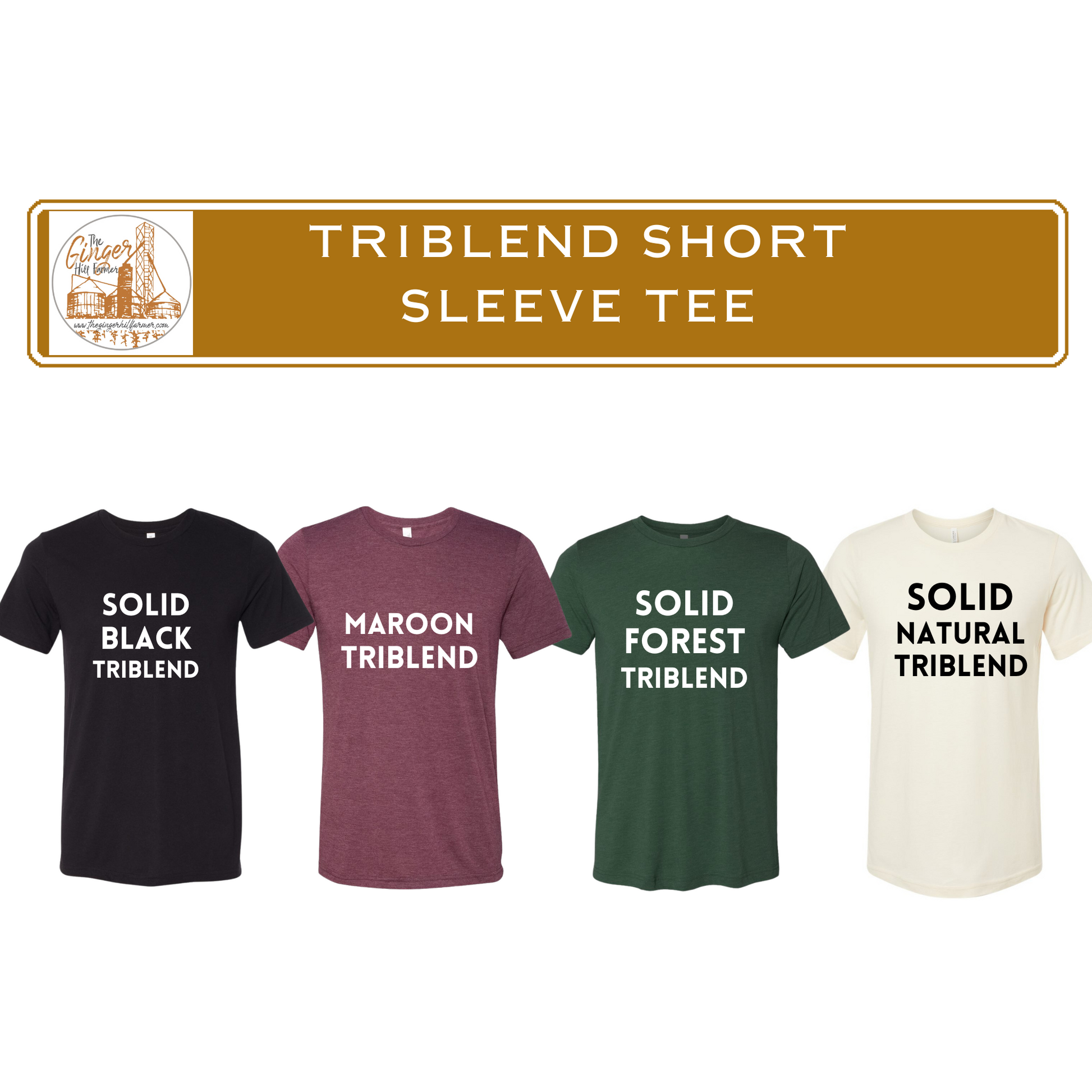 short sleeve triblend color assortment