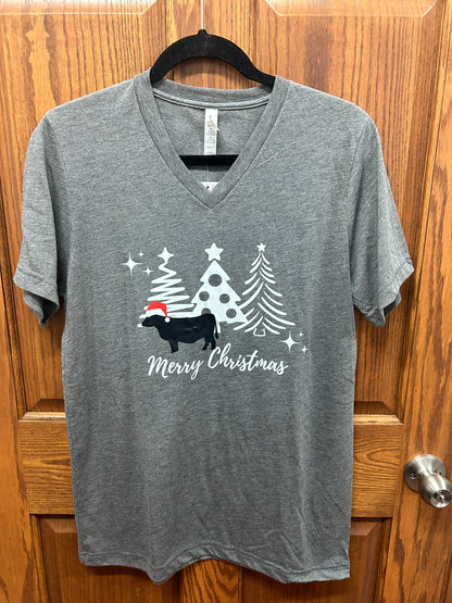 Santa Cow Graphic VNeck Tee