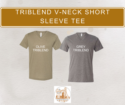 triblend vneck short sleeve tee