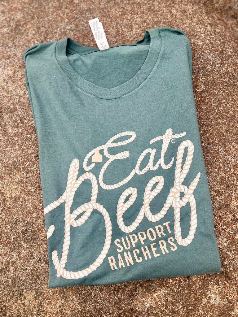 Eat Beef Support Ranchers Graphic Tee, Long Sleeve Tee or Sweatshirt | Small-3XL