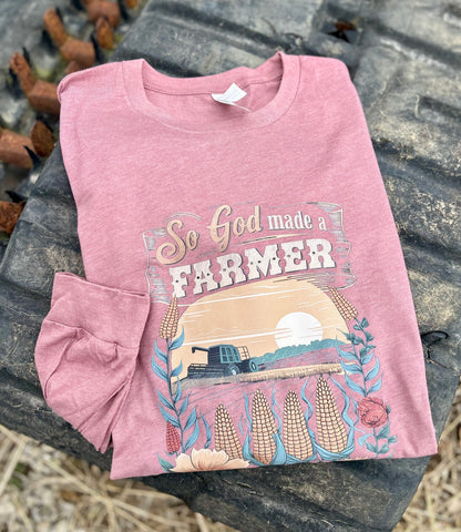 So God Made a Farmer Graphic Tee, Long Sleeve Tee or Sweatshirt | Small-3XL