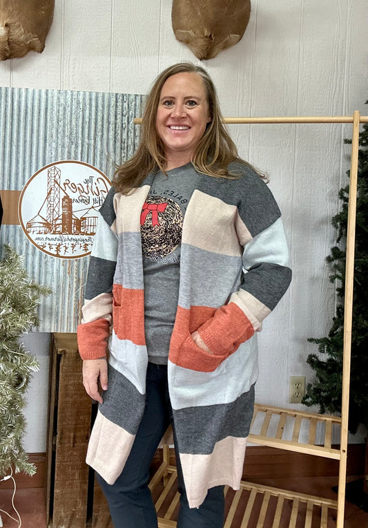 Fall Colorblock Cardigan