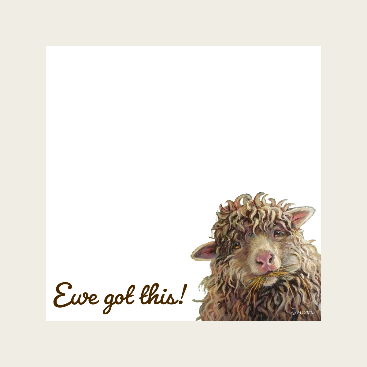Sticky Notes w/ Fluffy Sheet Art & "Ewe Got This" | 50 Pages