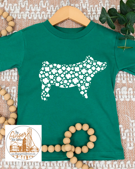 Kids Clover Farm Animal Graphic Short Sleeve Tee | Sizes Small-XL