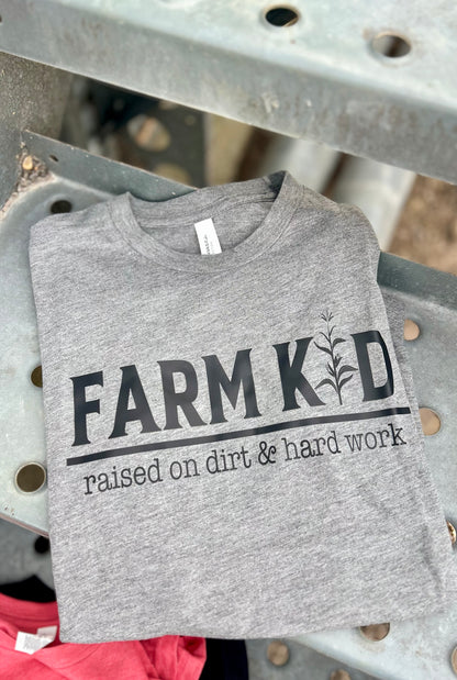 Grey T-shirt with a black graphic 