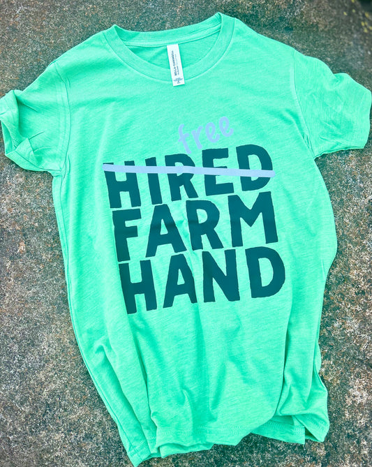 Free Farm Hand Kids Graphic Onesie, Short Sleeve and Long Sleeve T-Shirt | Sizes Small-XL