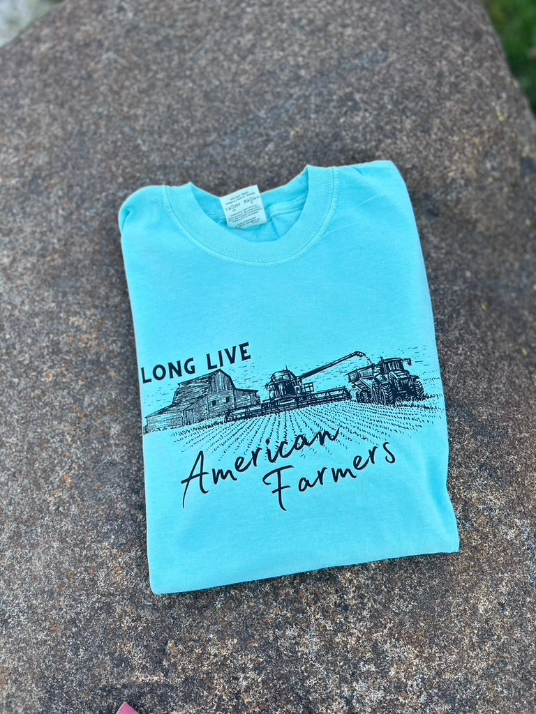 Long Live American Farmers Graphic Tee, Long Sleeve Tee or Sweatshirt | Small-3XL