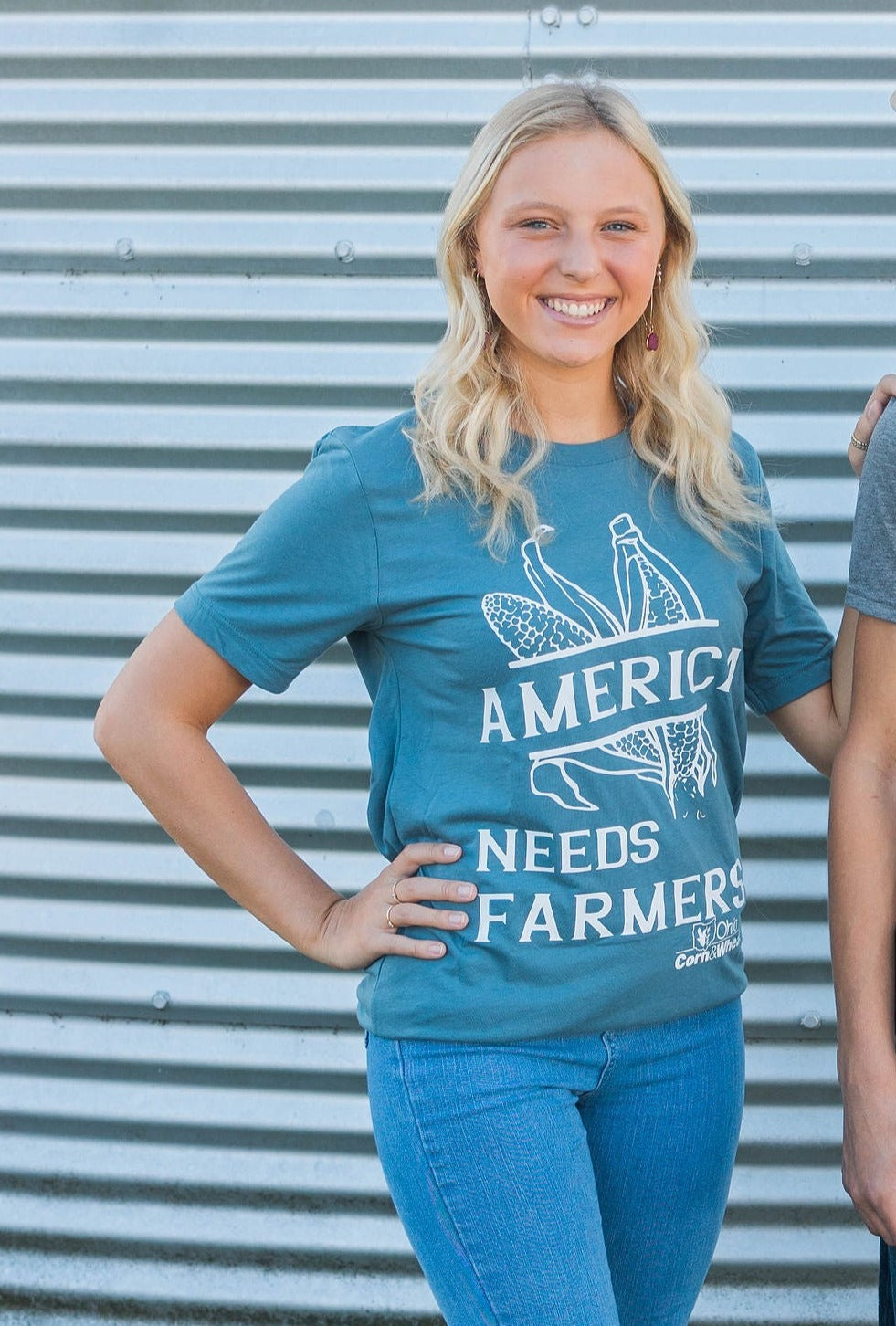 OCW America Needs Farmers Short Sleeve Graphic T-Shirt in Slate | Sizes Small-3XL