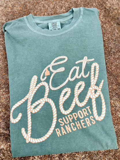 Eat Beef Support Ranchers Graphic Tee, Long Sleeve Tee or Sweatshirt | Small-3XL