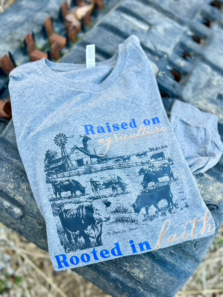 Raised on Agriculture Graphic Tee, Long Sleeve Tee or Sweatshirt | Small-3XL