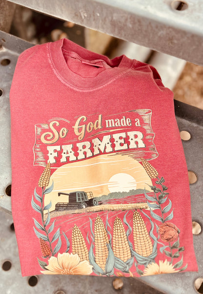 So God Made a Farmer Graphic Tee, Long Sleeve Tee or Sweatshirt | Small-3XL