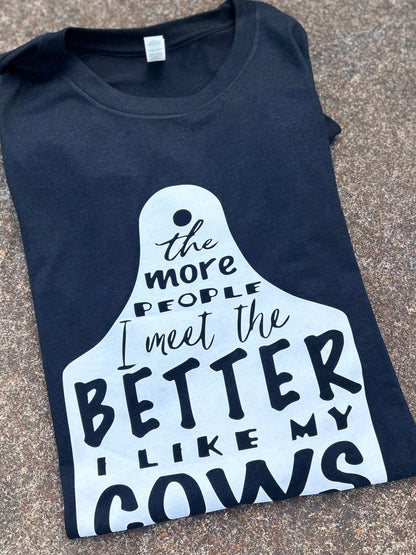 black tee with white graphic