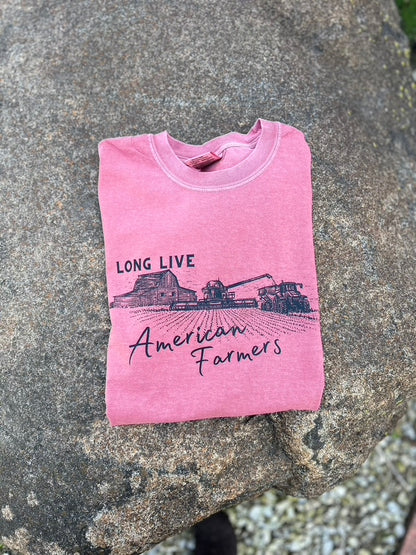 Long Live American Farmers Graphic Tee, Long Sleeve Tee or Sweatshirt | Small-3XL