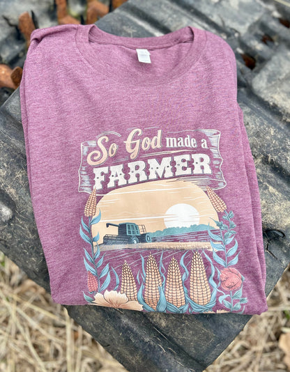 So God Made a Farmer Graphic Tee, Long Sleeve Tee or Sweatshirt | Small-3XL