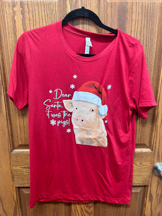 Dear Santa, It Was the Pigs Short Sleeve Tee