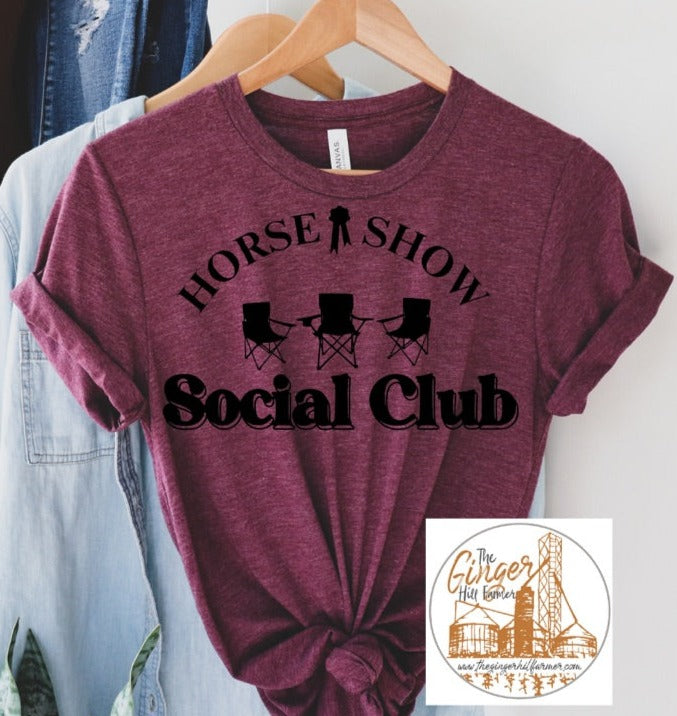 Horse Show Social Club Graphic Tee, Long Sleeve Tee or Sweatshirt | Small-3X