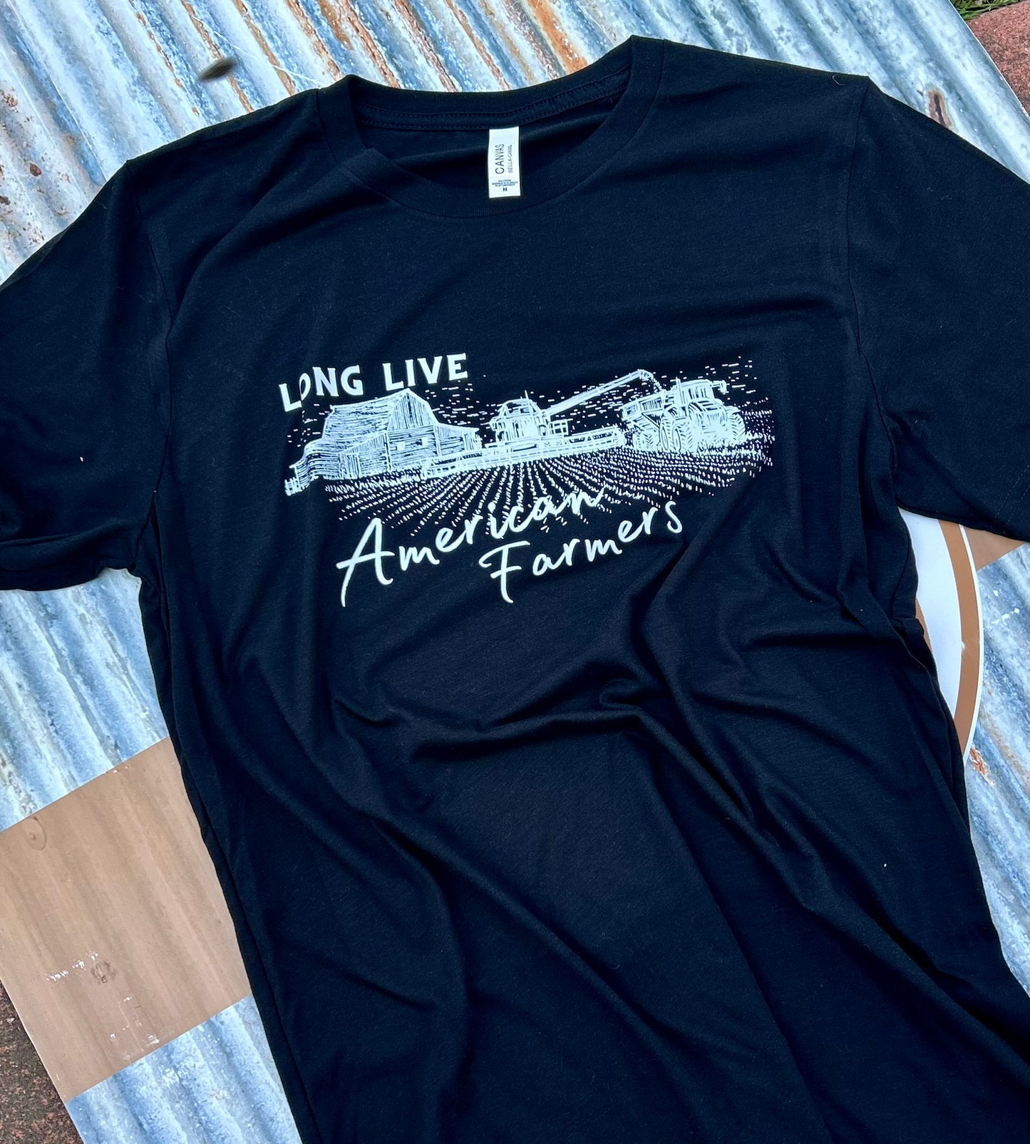 Long Live American Farmers Graphic Tee, Long Sleeve Tee or Sweatshirt | Small-3XL