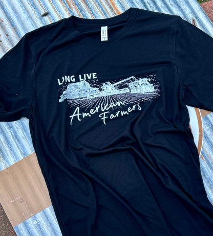 Long Live American Farmers Graphic Tee, Long Sleeve Tee or Sweatshirt | Small-3XL