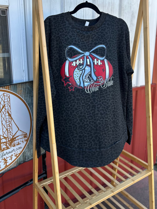 Bow Football Short Sleeve Tee or Sweatshirt