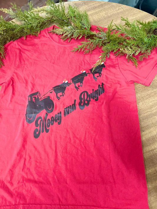 Mooey Christmas Graphic T-Shirt | Sizes Small-3XL