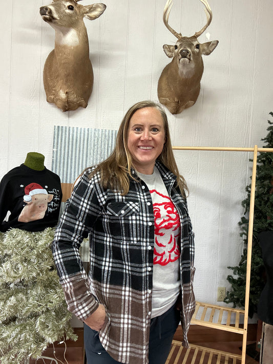 Black & White Plaid Flannel