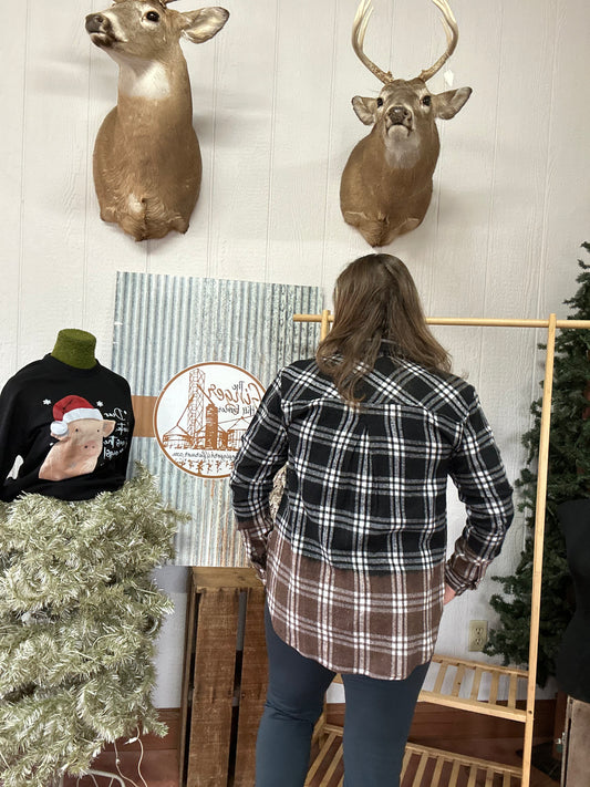 Black & White Plaid Flannel