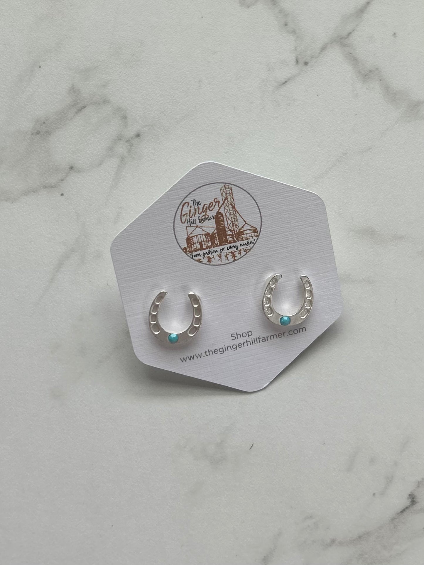 Western Horseshoe Stud Earrings