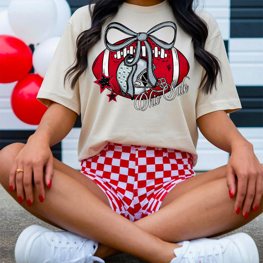 Bow Football Short Sleeve Tee or Sweatshirt
