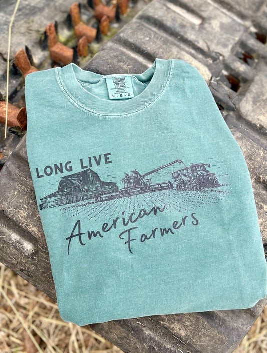 Long Live American Farmers Graphic Tee, Long Sleeve Tee or Sweatshirt | Small-3XL