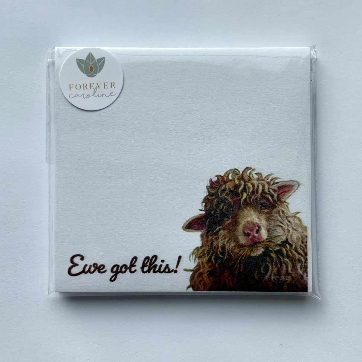 Sticky Notes w/ Fluffy Sheet Art & "Ewe Got This" | 50 Pages