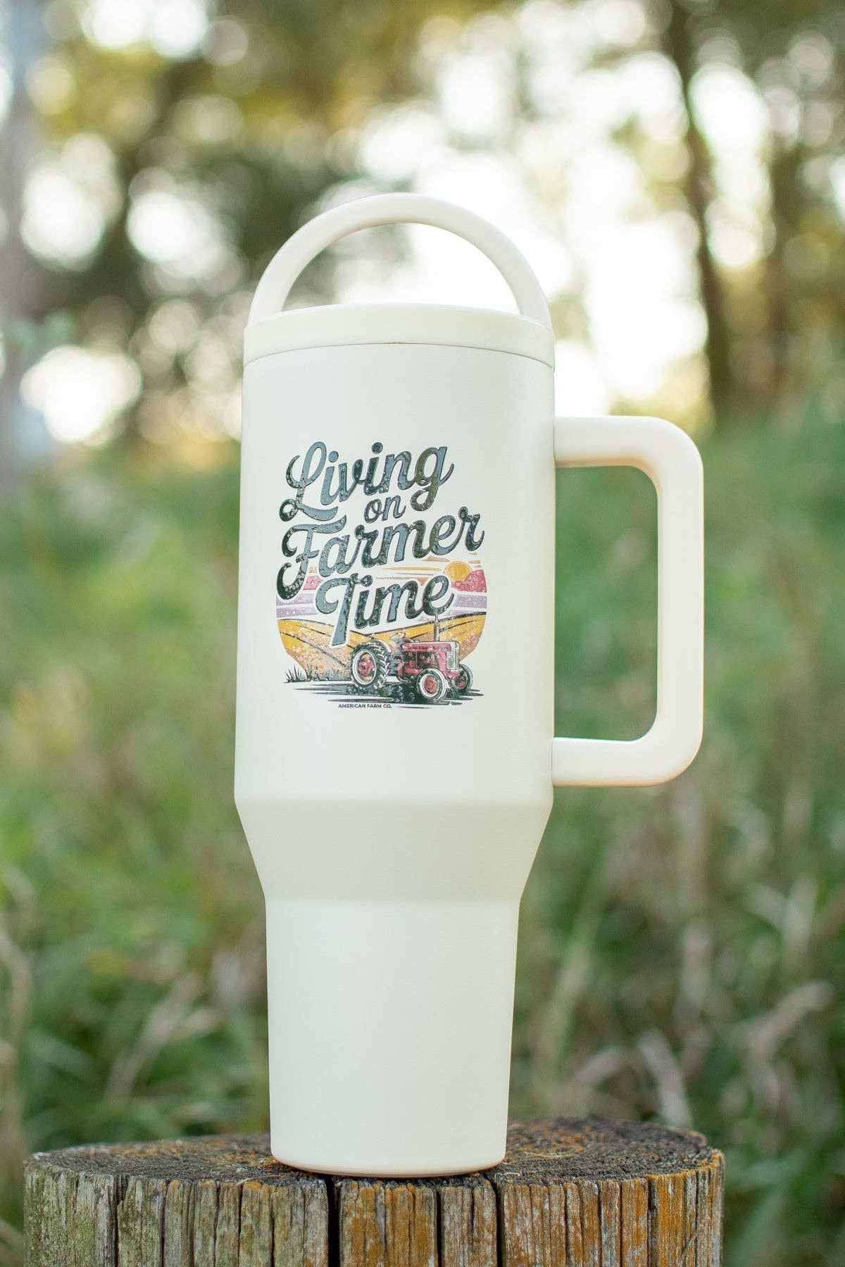 'Livin on Farmer Time' 40oz Water Tank Tumbler