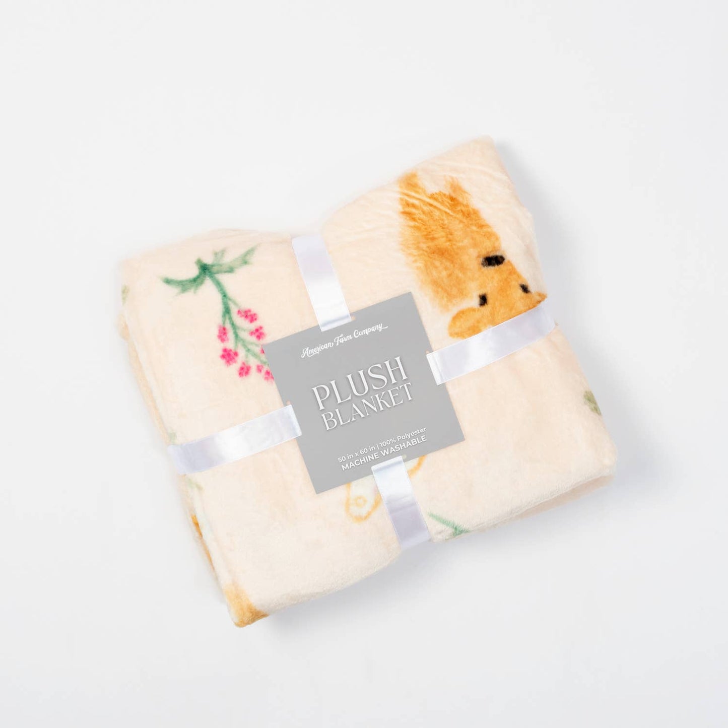 Jersey Calves & Ear Tag Plush Throw Blanket